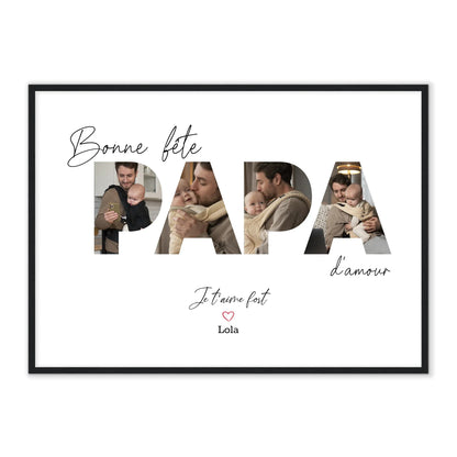 Bonne fête Papa - Affiche Personnalisée Printique